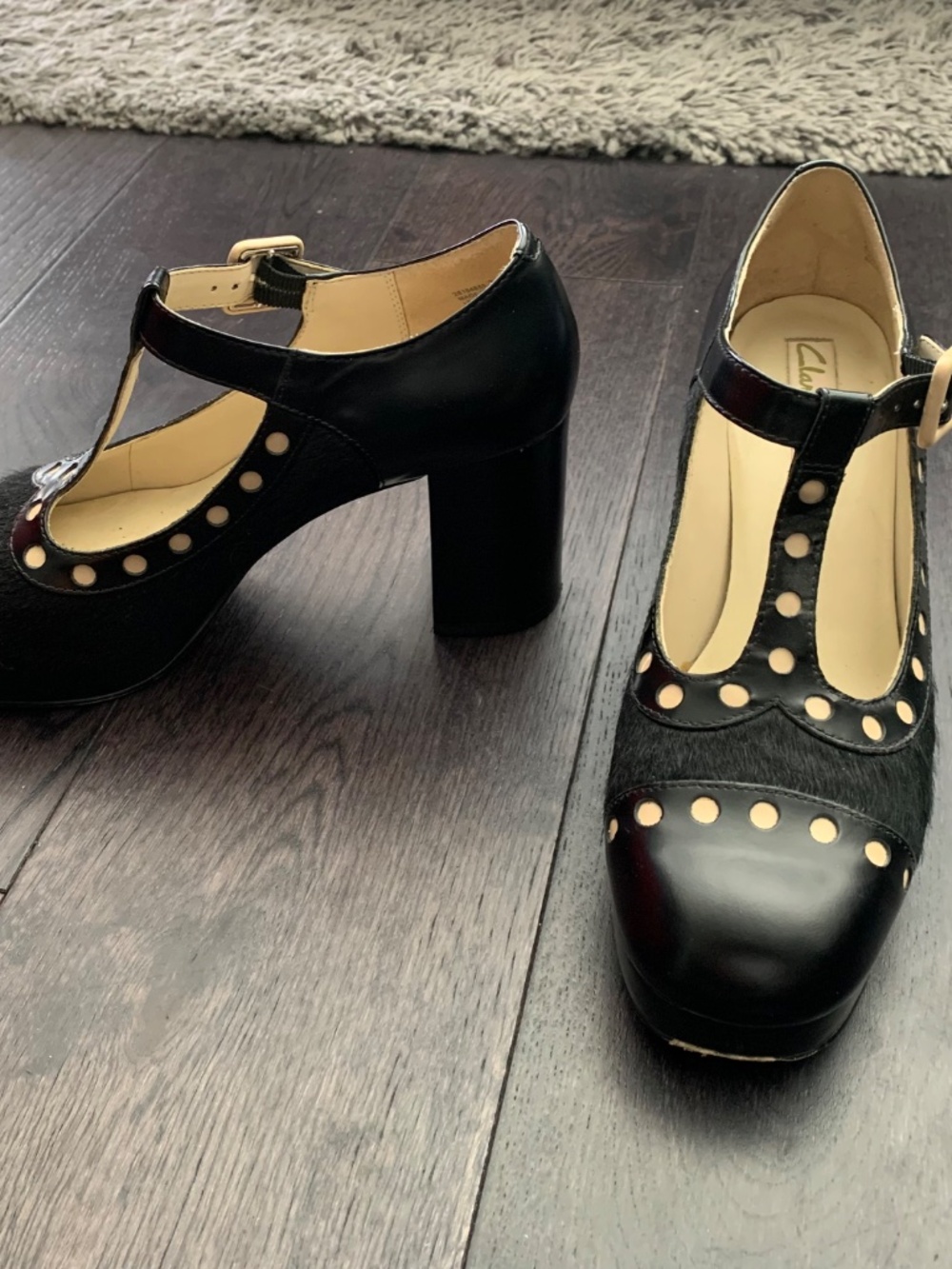 Rare Orla Kiely x Clarks chunky heel shoes - Picture 5 of 6